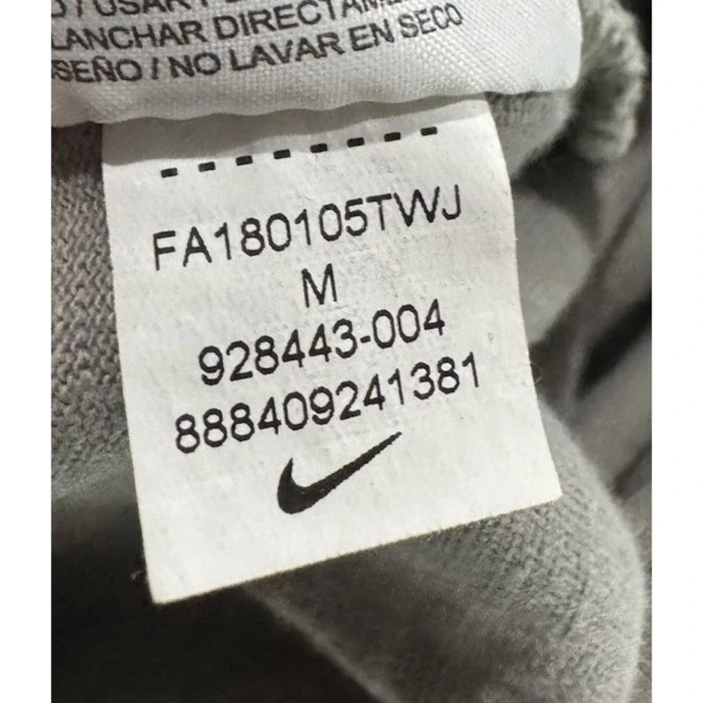 Nike Fleece Joggers Sweatpants Mens Medium Gray Cotton Athleisure Sportswear